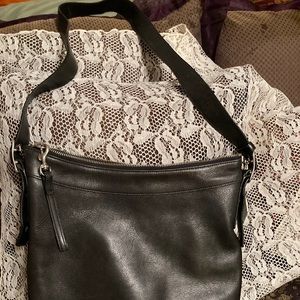 Cross body leather bag
